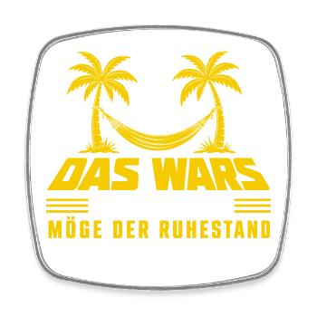 Das Wars Rente 2026 - Viereckiger Kühlschrankmagnet - Weiß - Vorne