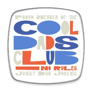 Cool Dads Club - Papa Vatertag Geschenk - Viereckiger Kühlschrankmagnet - Weiß - Vorne