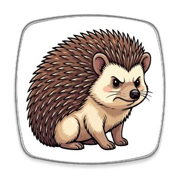 Igel Igelliebhaber Igelbesitzer Igelhalter Stachel - Viereckiger Kühlschrankmagnet - Weiß - Vorne