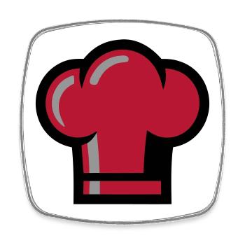 Chef's Hat Chef Restaurant Gastro Cooking - Square fridge magnet - white - Front