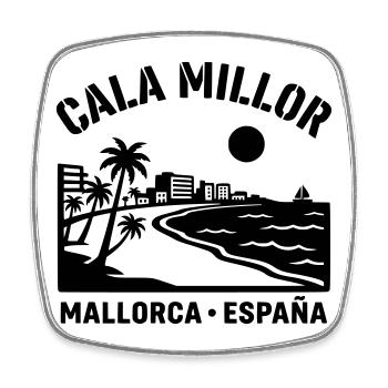 cala millor Mallorca - Viereckiger Kühlschrankmagnet - Weiß - Vorne