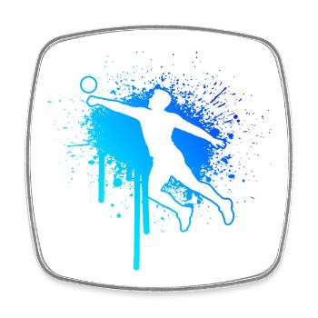 Faustballspielen Geschenk für der Faustballspieler - Viereckiger Kühlschrankmagnet - Weiß - Vorne