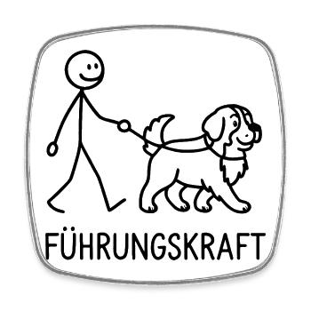 Berner Sennenhund Führungskraft Hundehalter Humor - Viereckiger Kühlschrankmagnet - Weiß - Vorne