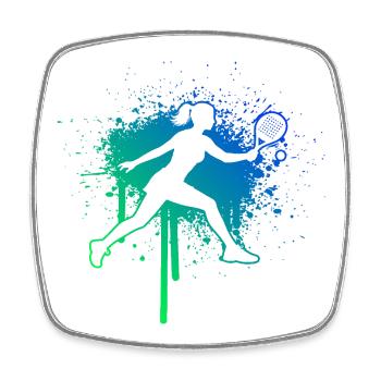 Padel in der Nähe Idee für Padel für Anfänger Fans - Viereckiger Kühlschrankmagnet - Weiß - Vorne