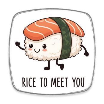 Rice To Meet You - Square fridge magnet - white - Front