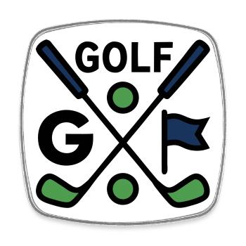 Golfschläger Golfsport Golfclub Herrenausflug - Viereckiger Kühlschrankmagnet - Weiß - Vorne