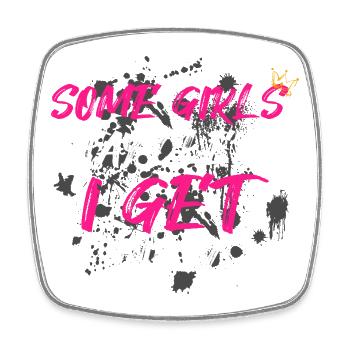 Some girls stay clean Schlammlauf Mud Run - Square fridge magnet - white - Front