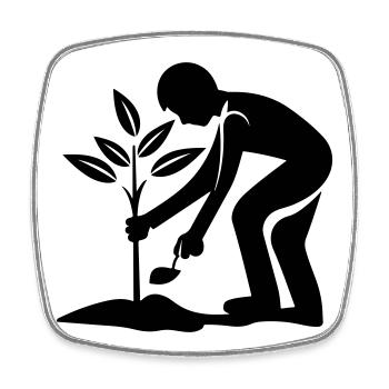 Planting Environment Nature Conservation - Square fridge magnet - white - Front