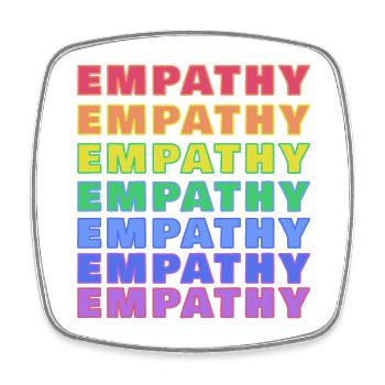 Empathie Regenbogen Print - Viereckiger Kühlschrankmagnet - Weiß - Vorne