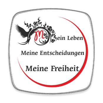 Mein Leben Entscheidungen Freiheit - Viereckiger Kühlschrankmagnet - Weiß - Vorne