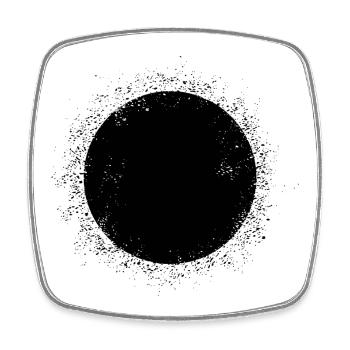 Gothic Moon-Design T-Shirt - Viereckiger Kühlschrankmagnet - Weiß - Vorne