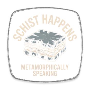 Schiefer geschieht metamorph gesehen - Viereckiger Kühlschrankmagnet - Weiß - Vorne