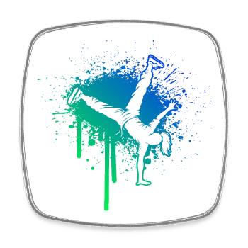 Hip-Hop-Tanz Geschenkidee für die Hip-Hop-Tänzerin - Viereckiger Kühlschrankmagnet - Weiß - Vorne