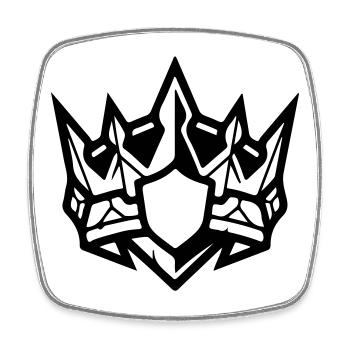 Krone Symbol - Viereckiger Kühlschrankmagnet - Weiß - Vorne