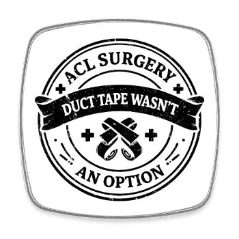 ACL-Kreuzband-Operation | Humorchirurgie - Viereckiger Kühlschrankmagnet - Weiß - Vorne