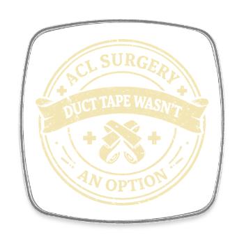 ACL-Kreuzband-Operation | Humorchirurgie - Viereckiger Kühlschrankmagnet - Weiß - Vorne