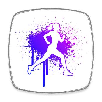 Geschenkidee für eine Running mit Running - Viereckiger Kühlschrankmagnet - Weiß - Vorne