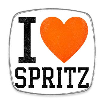 I Love Spritz  - Viereckiger Kühlschrankmagnet - Weiß - Vorne