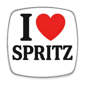 I Love Spritz  - Viereckiger Kühlschrankmagnet - Weiß - Vorne