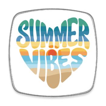 Summer Vibes - Square fridge magnet - white - Front