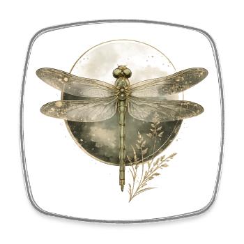 Libelle Dragonfly Nature - Square fridge magnet - white - Front