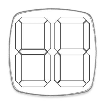 NUMBER 05 Zero Five Birthday Gift Digital - Square fridge magnet - white - Front