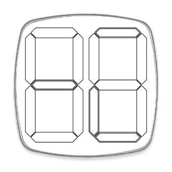 NUMBER 04 Zero Four Birthday Gift Digital - Square fridge magnet - white - Front
