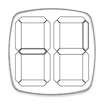 NUMBER 06 Zero Six Birthday Gift Digital - Square fridge magnet - white - Front