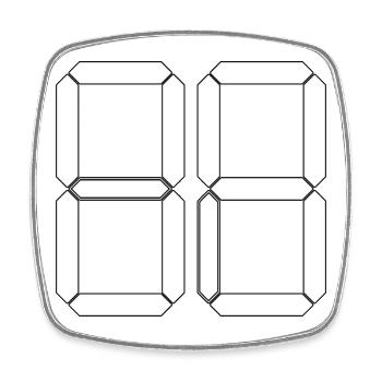 NUMBER 09 Zero Nine Birthday Gift Digital - Square fridge magnet - white - Front