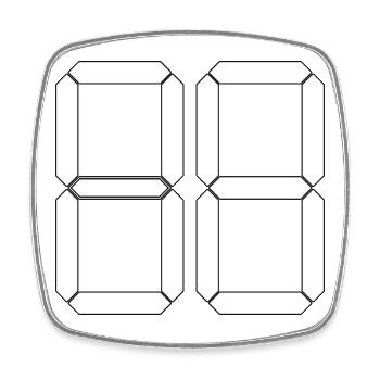 NUMÉRO 08 Zéro Huit Cadeau d’anniversaire numérique - Magnet carré - blanc - Devant