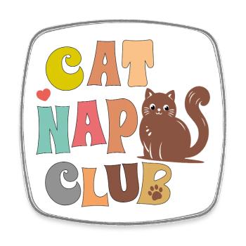 Club du Chat - Magnet carré - blanc - Devant