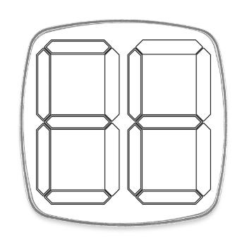 NUMÉRO 17 Cadeau d’anniversaire dix-sept numérique - Magnet carré - blanc - Devant