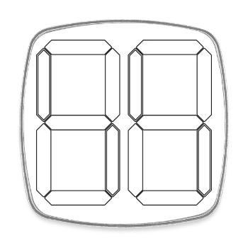 NUMÉRO 22 Vingt-deux Cadeaux Numériques - Magnet carré - blanc - Devant