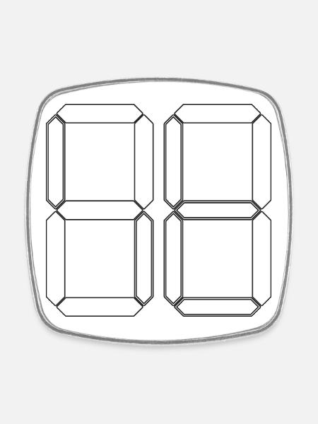 NUMÉRO 27 Vingt-sept Cadeaux Numériques - Magnet carré - blanc