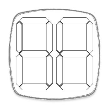 NUMÉRO 23 Vingt-trois Panier Cadeau Digital - Magnet carré - blanc - Devant