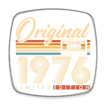 50 ans 50 ans 1976 Vintage Né - Magnet carré - blanc - Devant