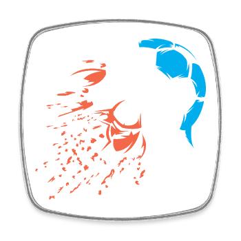 Ball explosion with World Cup football team France - Square fridge magnet - white - Front