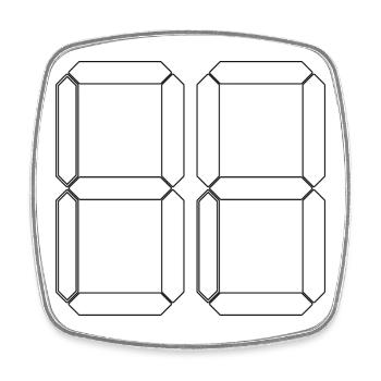 NUMBER 39 Thirty-Nine Gift Digital - Square fridge magnet - white - Front