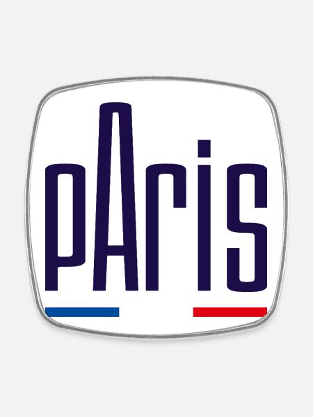 Paris - Square fridge magnet - white