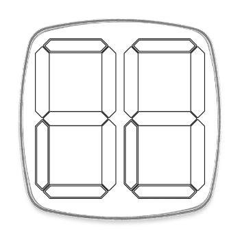 NUMÉRO 44 Quarante-quatre Cadeaux Numériques - Magnet carré - blanc - Devant