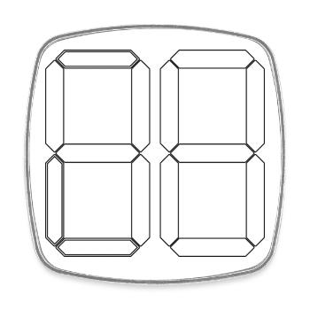 NUMBER 48 Forty-Eight Gift Digital - Square fridge magnet - white - Front