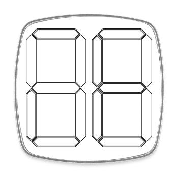 NUMBER 41 Forty-One Gift Digital - Square fridge magnet - white - Front