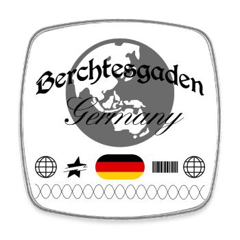 Berchtesgaden Deutschland Streetwear Souvenir - Viereckiger Kühlschrankmagnet - Weiß - Vorne