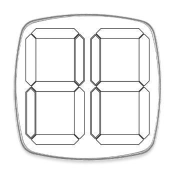 NUMBER 53 Fifty-Three Gift Digital - Square fridge magnet - white - Front