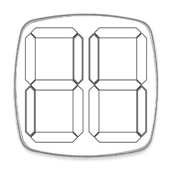NUMBER 52 Fifty-Two Gift Digital - Square fridge magnet - white - Front