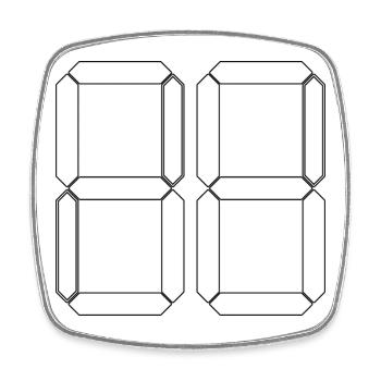 NUMBER 56 Fifty-Six Gift Digital - Square fridge magnet - white - Front