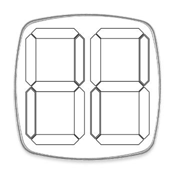 NUMBER 55 Fifty-Five Gift Digital - Square fridge magnet - white - Front