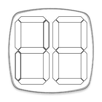 NUMBER 58 Fifty-Eight Gift Digital - Square fridge magnet - white - Front