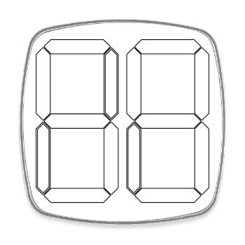 NUMBER 59 Fifty-Nine Gift Digital - Square fridge magnet - white - Front