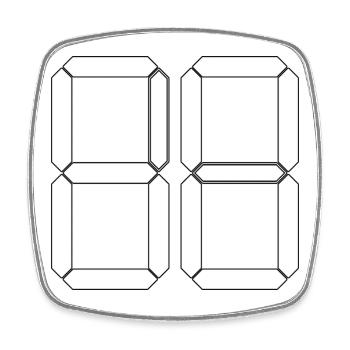 NUMÉRO 60 Numéro Cadeau Digital - Magnet carré - blanc - Devant